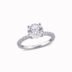 White Sapphire Ring White Gold